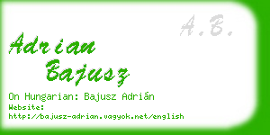 adrian bajusz business card